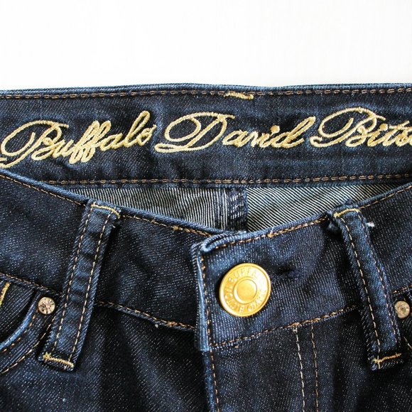 Buffalo David Bitton Jeans Dark Blue Size 27 Bianca Bootcut Stretch Midrise - Picture 3 of 7